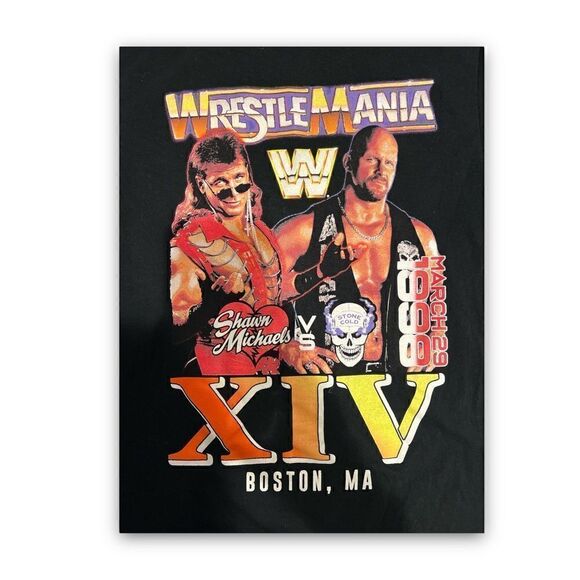 Wrestling Mania Tee Shirt Shawn Michaels Stone Cold Size Small - Picture 2 of 4